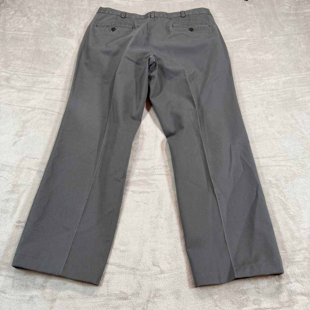 Brooks Brothers Mens 38x30 Advantage Chino Clark Grey Flat Front Cotton Pants - Picture 2 of 10